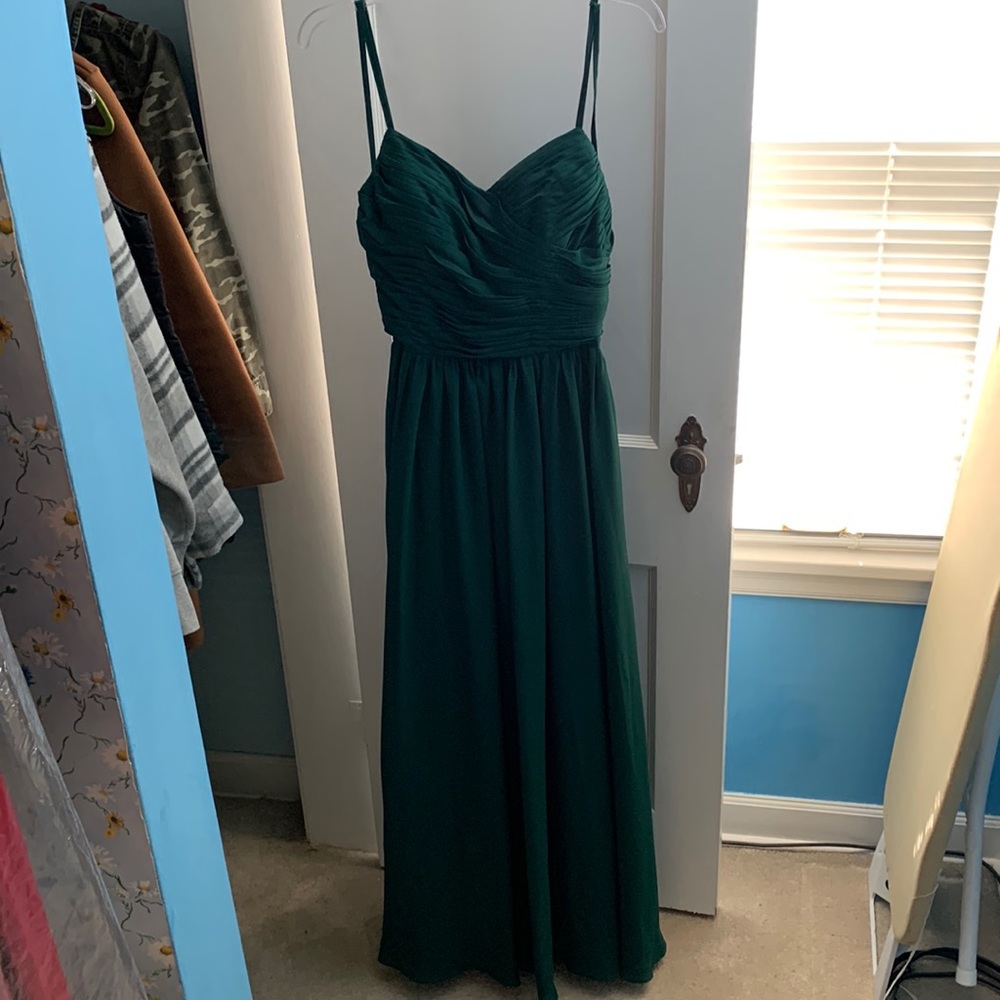 Hunter green maxi dress